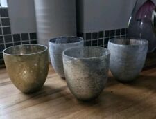 MERCURY GLASS GOLD BRONZE BEACON TEA LIGHT CANDLE HOLDERS X 4 ABIGAIL AHERN