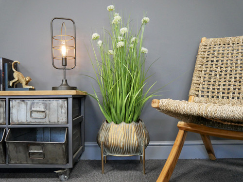 Gold plant pot - pot,, indoor