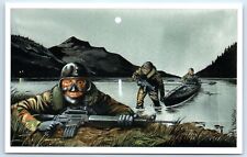 Postcard Royal Marines Special Boat Service Uniforms