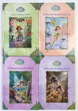 4 DISNEY FAIRIES BOOK BUNDLE. PESKY PLANT BUTTERFLY BESS FAIRY CROWN. FUNTASTIC