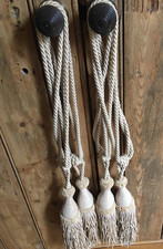 2 Pairs beige John lewis ties backs excellent condition