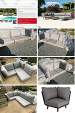 Alexander rose set of 3 grey  quality garden pallet furniture/ sofa set cushions