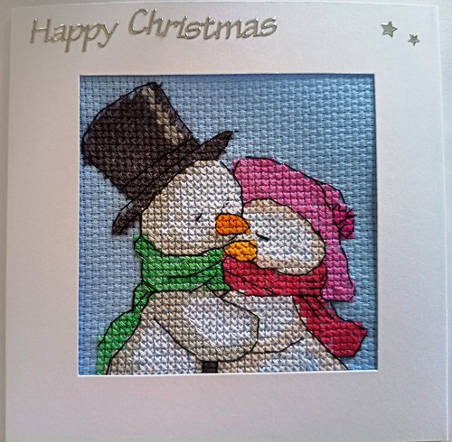 Christmas card completed - card, cross