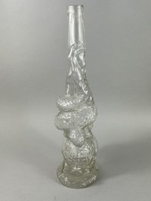 Antique clear glass snake and