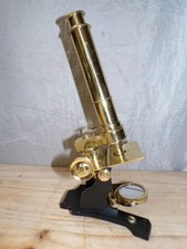 ANTIQUE BRASS COMPOUND MICROSCOPE BY R.FIELD, BIRMINGHAM