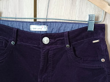 Womens M&S PER UNA Berry/Dark Grape Velvet Stretch Trousers size 10 UK REG (VGC)