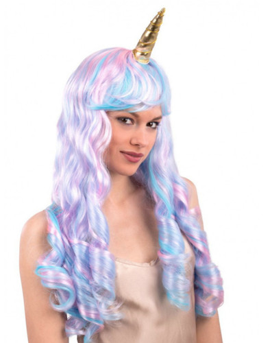 Deluxe unicorn wig with - deluxe,
