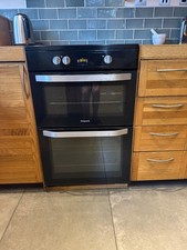 Electric double oven with induction hob free standing