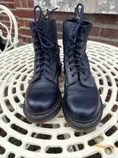 GREAT!! Dr Martens Pascal NAVY Soft Virginia Boots Size UK 5