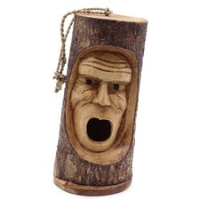 Tree Trunk Face Bird House