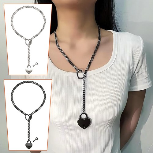 Heart lock slip - lock, necklace