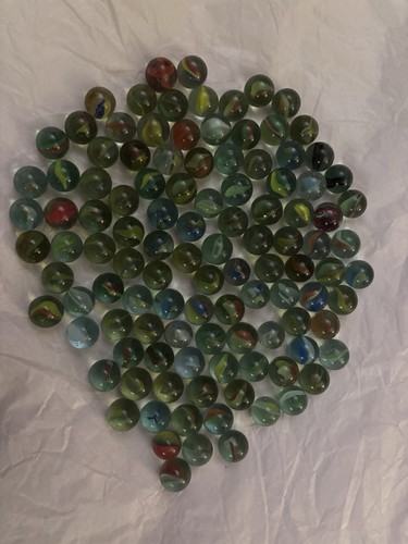 Large vintage glass marbles - glass,
