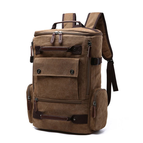 Men backpack vintage canvas - backpack,
