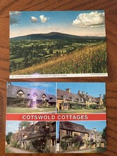 VINTAGE POSTCARDS x 2 - Cotswold Cottages & Tipperary, Ireland