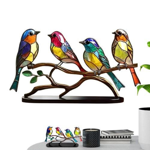Acrylic stained glass bird - stained,