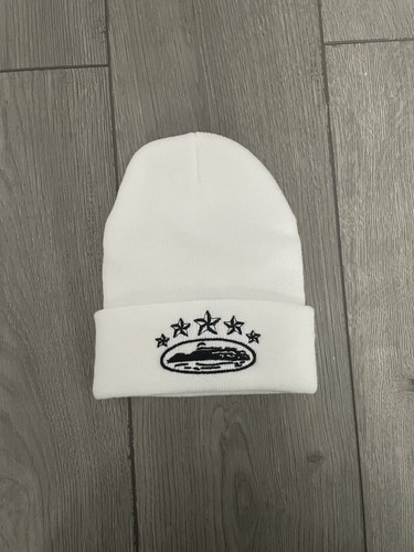 White cortiez beanie hat - white,