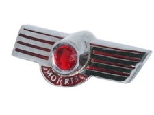 Script Rear Boot Badge Emblem Motif Unit Alloy Chrome For Morris Minor  GEc