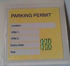 Universal Clear Square Car Parking Permit Holder For Windscreen 100mm x 100mm UK