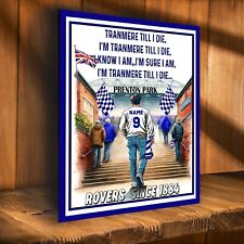 Personalised Tranmere Football Fan Watercolour Stadium Metal Wall Sign SFS76