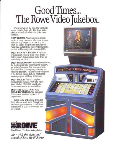 Rowe ami video jukebox flyer - rowe,