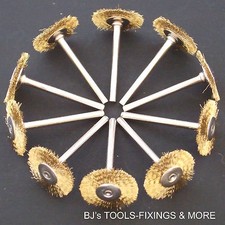 10 BRASS WIRE WHEEL BRUSHES