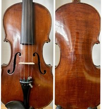 Beautiful & Stunning  Old French Two Piece Back Maple Flamed 4/4 Violin In Case