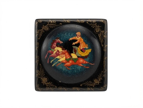 Vintage russian lacquer box - vintage,