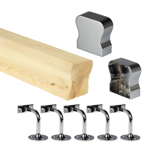 Pine wall mounted handrail - wall,