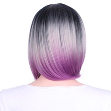  Womens Bob Wig Gradient Color