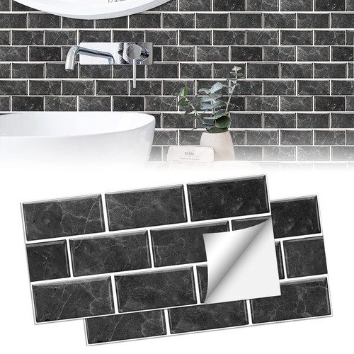 12pcs brick tile stickers self - 12pcs,