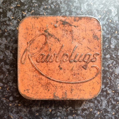 Vintage rawlplugs tin set with - tin,