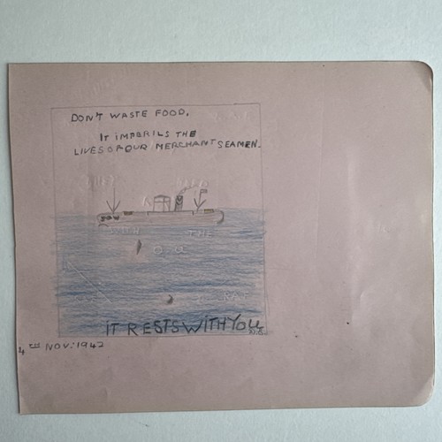 Original 1942 child drawing - original,