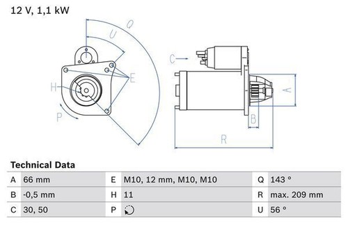 Bosch starter motor - bosch,
