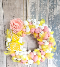 Handmade Easter Wreath for Front Door – Spring Garland