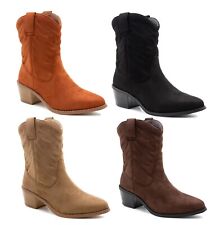 Womens Cowboy Boots Mid Calf