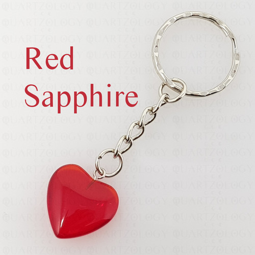 Heart quartz keyring natural - keyring,
