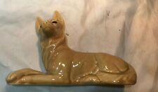  Light Brown German Shepherd Dog Figurine   - Collectable Sitting  - Dog Vintage
