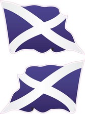 2x LARGE SCOTTISH WAVY FLAG