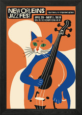 NEW ORLEANS Jazz Poster Framed