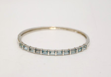 Silver and Topaz Bangle - QVC