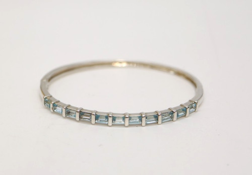 Silver and topaz - and, bangle
