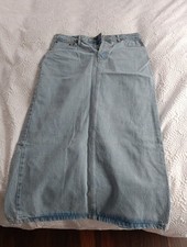 Topshop Womens Long Blue Denim