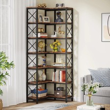 7-Shelf Corner Bookshelf
