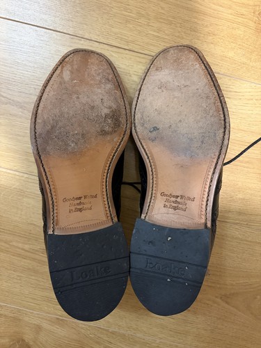 Men loake black shoes size - loake,