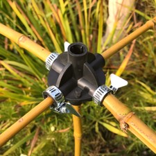 Garden Bamboo Cane Flexi Balls x8 +16 Clips Fruit Cage Netting Connectors