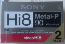Hi8 Metal-p Video Pal 90 Tape Cassette 8mm 2 Pack Sealed Unopened Retro Vintage