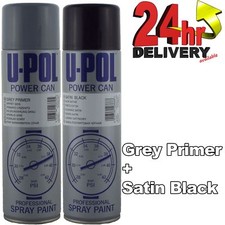 U-Pol SATIN BLACK Paint & GREY