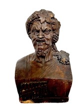19th XiX Century Plaster Bust of Bacchus (after Raux)