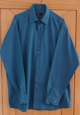 BHS Non Iron smart  mens shirt Collar size 16 1/2 in Jazzy Blue