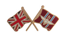 Parachute Regiment Paras & United Kingdom UK Friendship Pin Badge MOD Approved